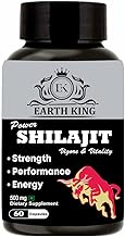 EARTH KING Power Shilajit/Shilajeet Capsule Support Strength, Stamina & Energy- 500mg 60 Capsules (Shilajit Pack of 1)