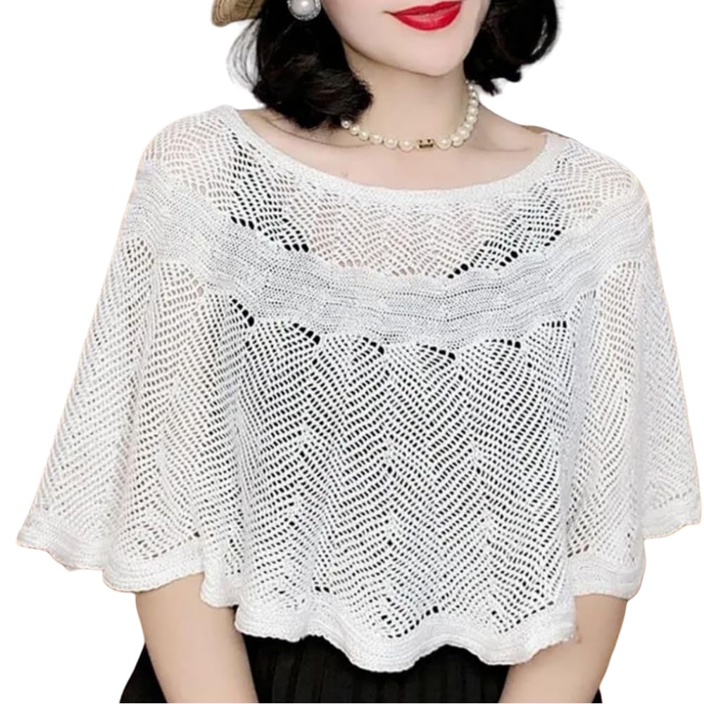 jubobu Women Shrug, Shrugs for women stylish,Knitted Shrugs for Evening Dress Hollow Out Shrug Dresses, Beachwear-picture-60