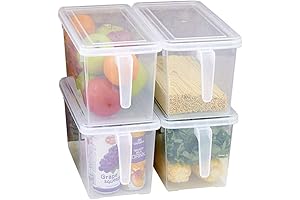 Multifunctional Plastic Storage Containers with Handles for Organized Homes and Kitchens