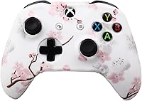 Vista 2 de RALAN Cherry Blossoms Skin para el controlador Xbox One, funda de silicona Sakura, protector de piel compatible con el controlador Xbox Ones