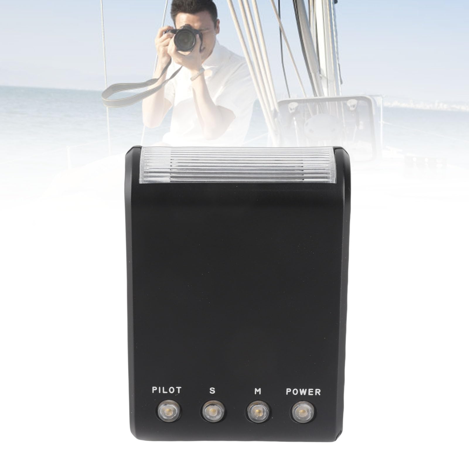 Mini Flash per Fotocamera, Flash Slave Portatile con Attacco a Slitta per Fotocamera con Sensore Pre-Flash Automatico, Flash Slave Ottico Universale per Fotocamere DSLR
