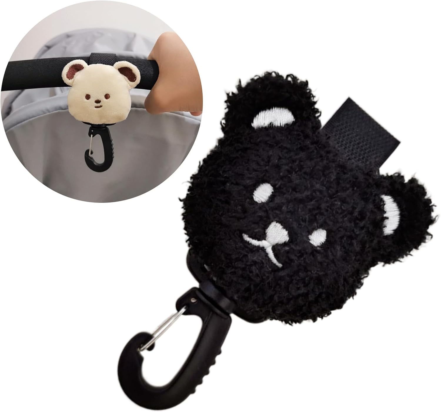 Baby Stroller Hooks Stroller Clips and 360 Degree Loop Pram Clip for Hanging Bags Purse and Shopping Buggys Accessories