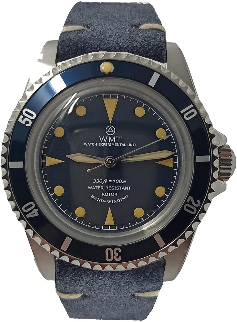 Royal Marine Diver Steel 316L Automatic Blue Leather Unisex Watch