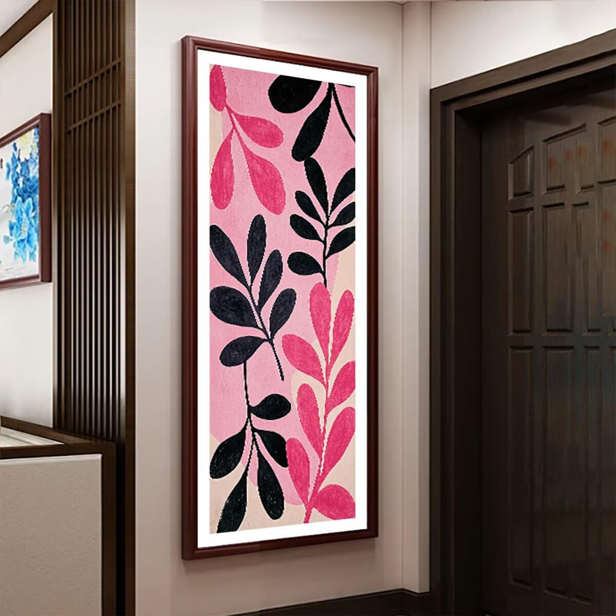 200x80cm diamentowe malowanie duże liście, kreatywne hobby dorośli haft diamentowy pełny zestaw, nowoczesne malowanie diamentowe rzemiosło cyrkonie malarstwo dla dorosłych, obraz do dekoracji ścian