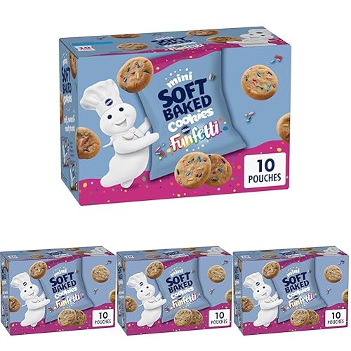 Miniatura 11 de Pillsbury Mini galletas horneadas suaves, chispas de chocolate, bolsas de aperitivos, 10 unidades, 10 onzas