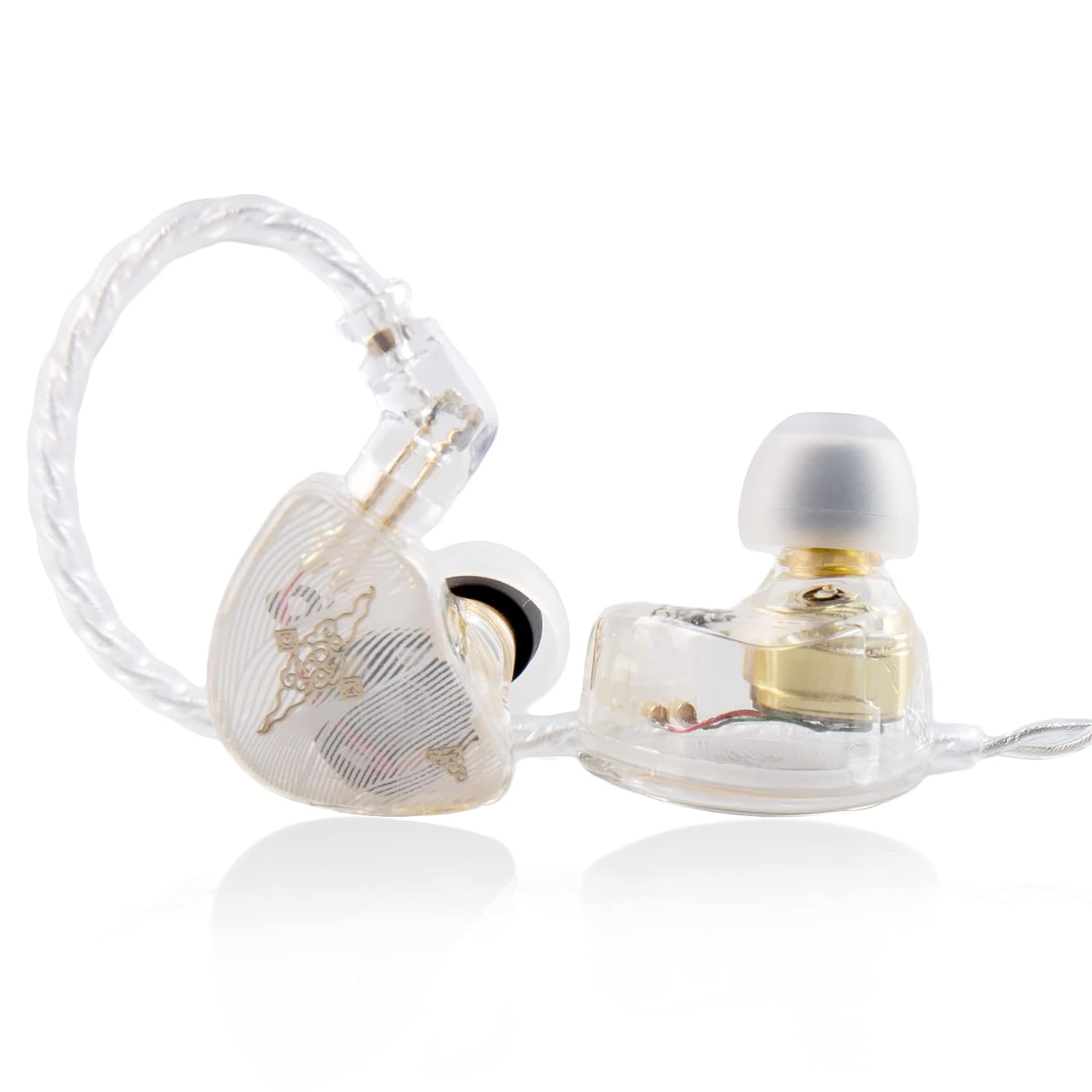 TANGZU Wan er S.G in Ear Monitors Headphone, HiFi iem Wired Earbuds for Musician Audiophile 10mm Dynamic Driver in-Ear Earphone with Ergonomic Fit, 2 Pin 0.78 Detachable Cable (clear, with mic) TANGZU Wan er S.G in Ear Monitors Headphone, HiFi iem Wired Earbuds for Musician Audiophile 10mm Dynamic Driver in-Ear Earphone with Ergonomic Fit, 2 Pin 0.78 Detachable Cable (clear, with mic)