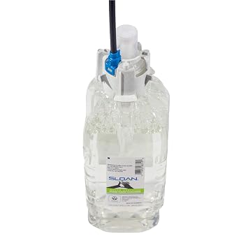 Sloan ESD-325 Clear Non-Scented Foam Soap Refill w/Black Straw ESD Soap Dispensers, Fragrance-Free, Non-Refillable, 1500 mL Bottle, 3460004
