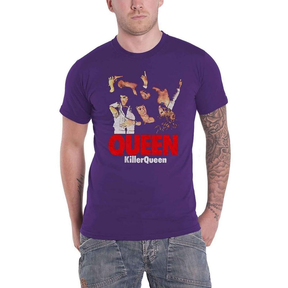 Queen T Shirt Killer Band Logo Official Mens Purple XL