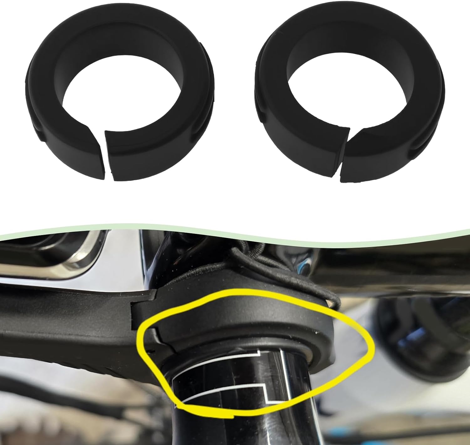 8X Out Front Mount Gasket Bicycle Handlebar Washer Ring 35 to 31.8mm/35 to 25.4mm Compatible with iGPSPORT GPS Edge Explore XOSS G/G+ Bike