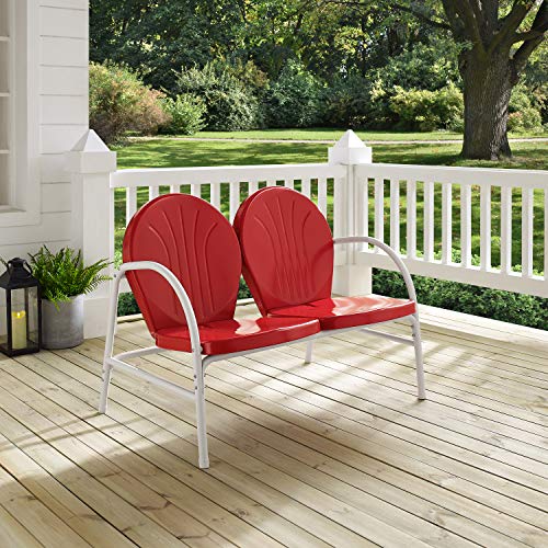 Crosley Furniture Griffith Metal Outdoor Loveseat, Red #TOP5