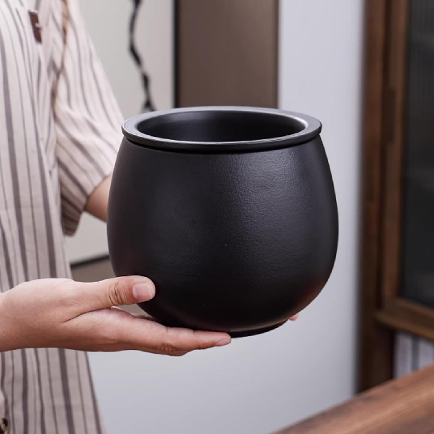 Rice Dispenser Airtight Storage Bucket Food Dispenser Home Rice Storage Box Kitchen Sealed Jar With Lid Grain Dispenser Grain Rice Storage Ceramic Container Grains Snacks Candy Coffee(3,12.5kg)