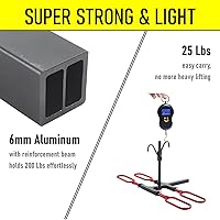 Vista 4 de Soporte de bicicleta de enganche de 2 pulgadas para montaje en enganche de automóvil, soporte para bicicleta eléctrica para automóvil, 2 bicicletas