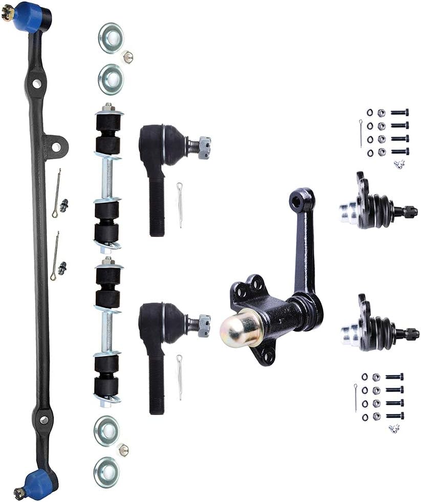 SCITOO 8pcs Front Suspension Kit Outer Tie Rod End fit 1984-1988 for Toyota Pickup Idler Arm Center Link Upper Ball Joint Sway Bar Link