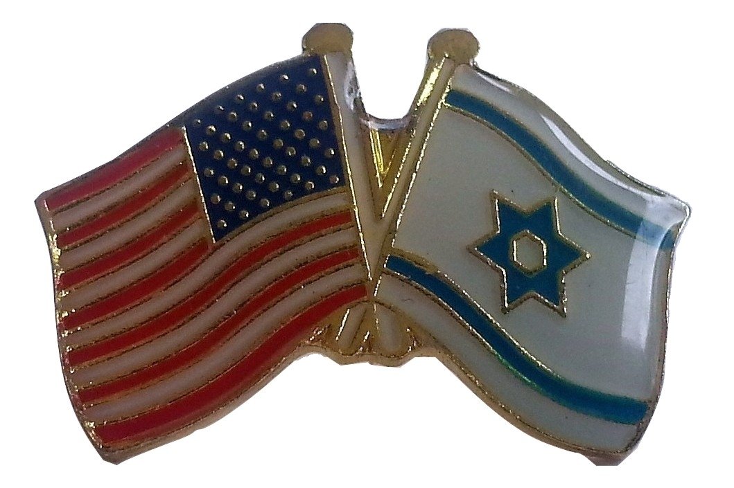Israel army IDF Israel U.S.A coordination unit pin flag