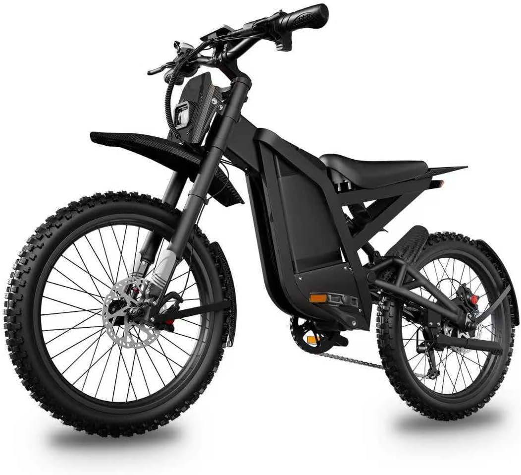 Electric Bike for Adults, Ebike with Peak 3000W Brushless Motor 1536Wh Battery 48V 32AH, Max 37 MPH & 90 Miles Range E-Bike, 25″ Off Road Tire Electric Dirt Bike, Electric Motorcycle
