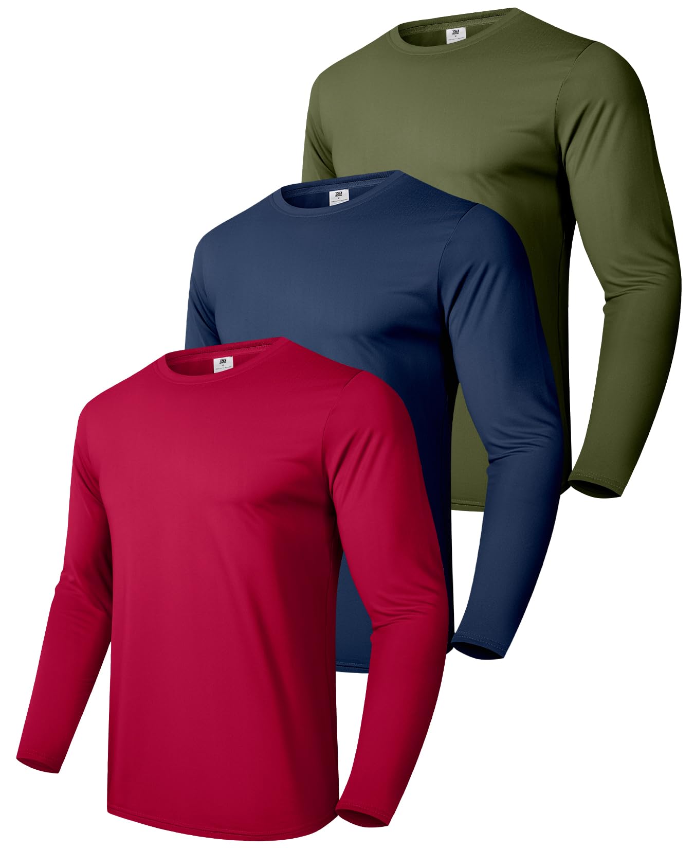 Boyzn Herren 3 or 4 Pack Baumwolle T-Shirts, Kurzarm/Langarm Rundhals Sport T-Shirts, Baumwolle Gym Workout Laufshirts für Männer