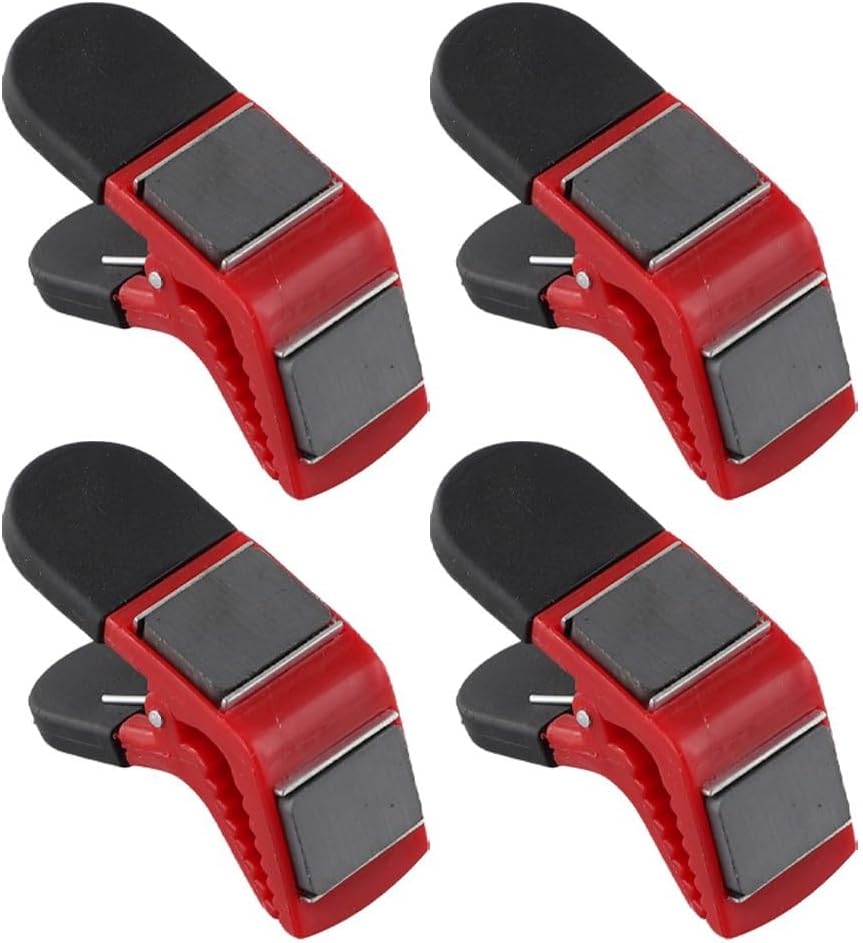 4Pcs Paint Brush Holder Clips, Plastic Tarp & Drop Cloth Clamps for DIY Home Improvement, Painter and Carpenter Use, 1.25-Inch Width