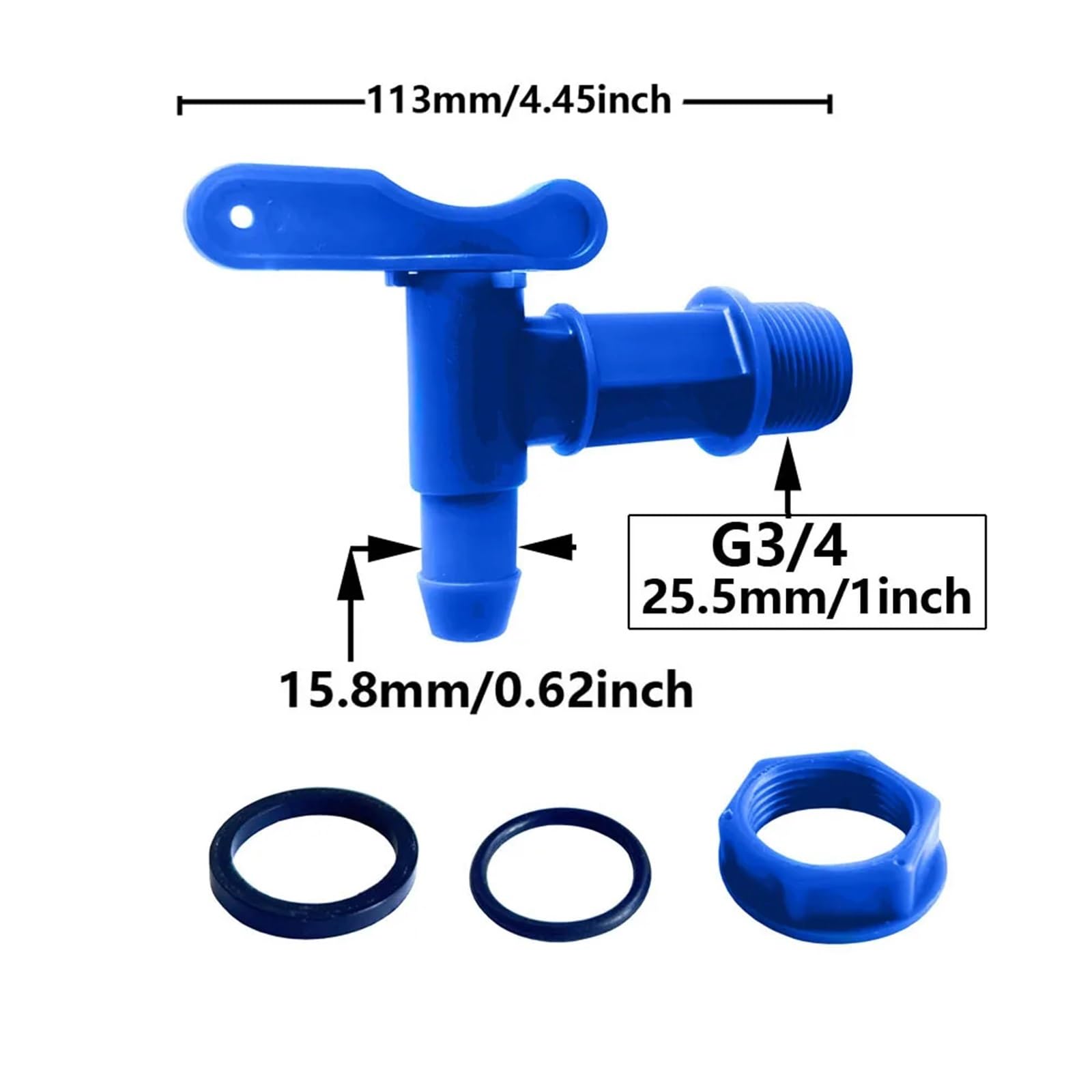 3/10.2 cm IBC adapter do kranu zbiornika gruby gwint S60 do 5/20.3 cm złącze węża zawory armatura ogrodowe zbiorniki na wodę zamiennik kranu (B)