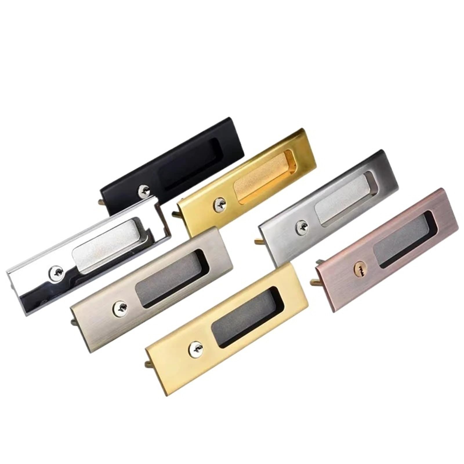 Serrure porte coulissante invisible noire pour gain de place et fermeture fluide