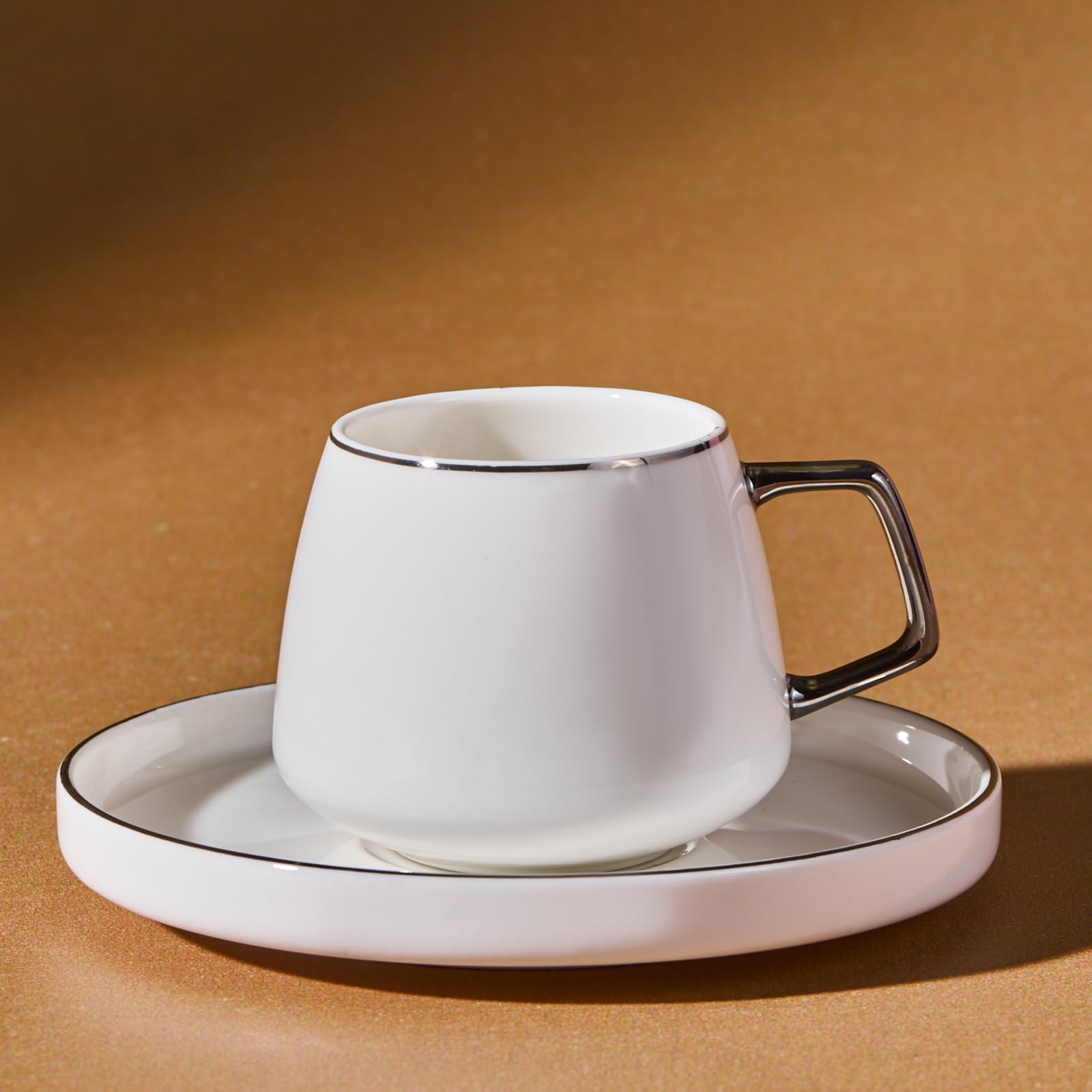 Karaca - Servizio da tè Saturn per 6 persone, 90 ml, in porcellana, per caffè, tè, latte, caffè turco tradizionale, espresso