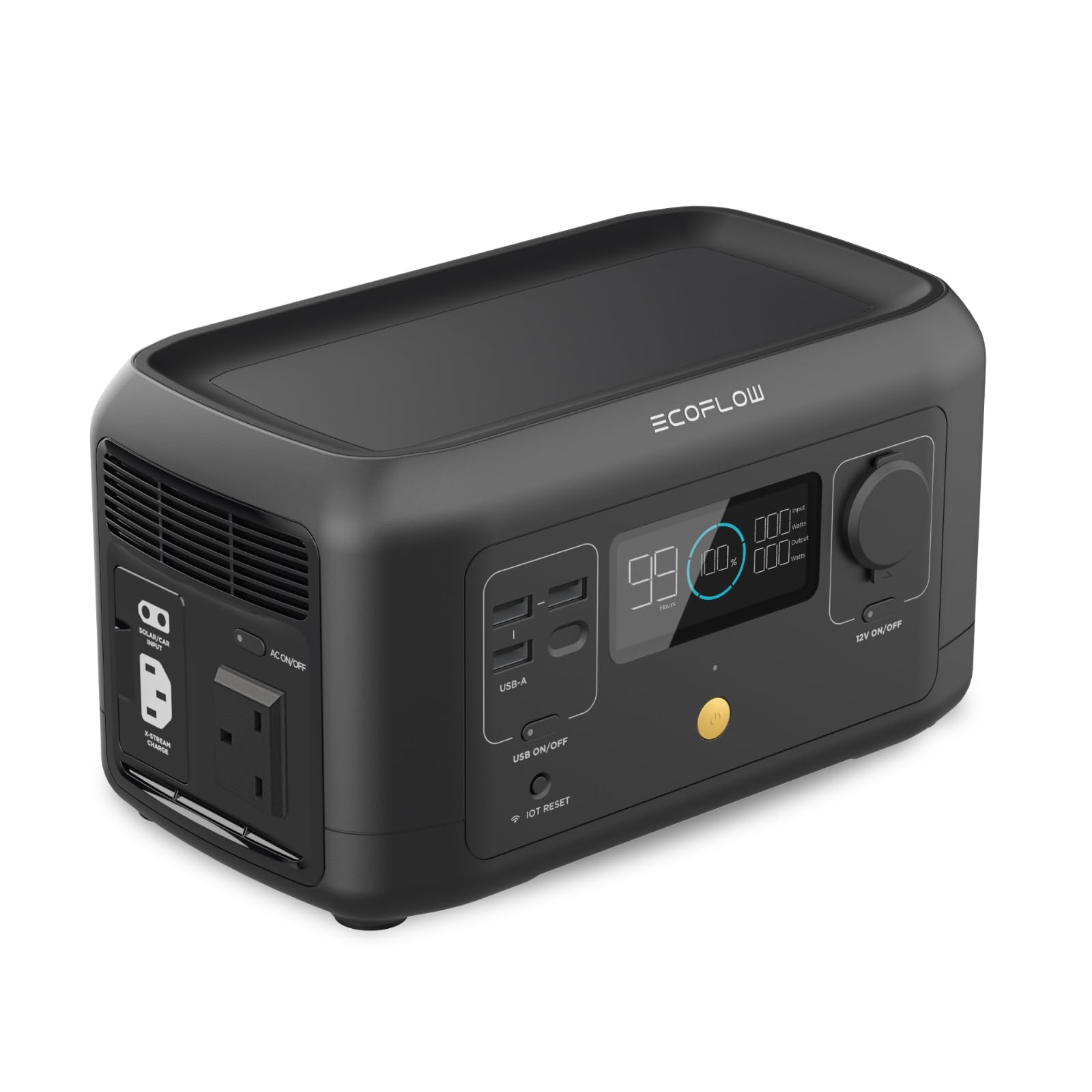 EF ECOFLOWPortable Power Station River Mini, 210Wh Backup Lithium Battery, Fast Charging, 110V/300W AC Outlets, DC and USB Ports, Solar Generator for Outdoor Camping Travel Hunting Emergency