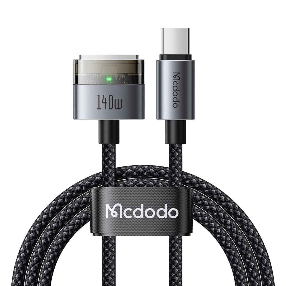 Cavo da USB C a magnetico 3, cavo di ricarica magnetico da 140 W per MacBook Pro 14/16 M4, 2025 MacBook Air 13/15 M4 (2 m, nero