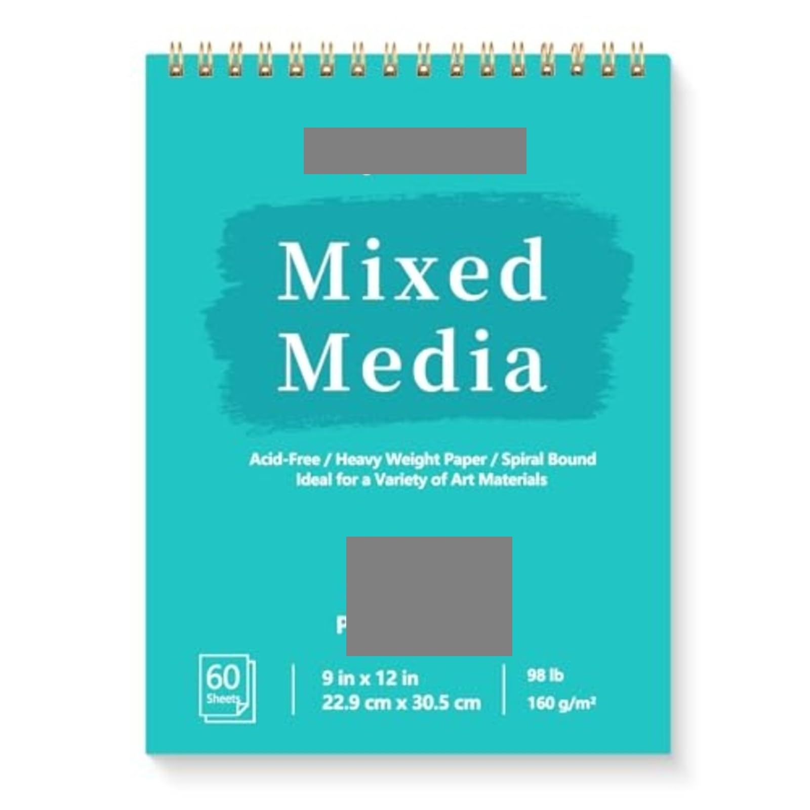Spiral Bound Sketch Pad Sketch Book Mied Media Pad - Top Spiral Bound, 60 Sheets 98lb/160gsm Drawing Paper