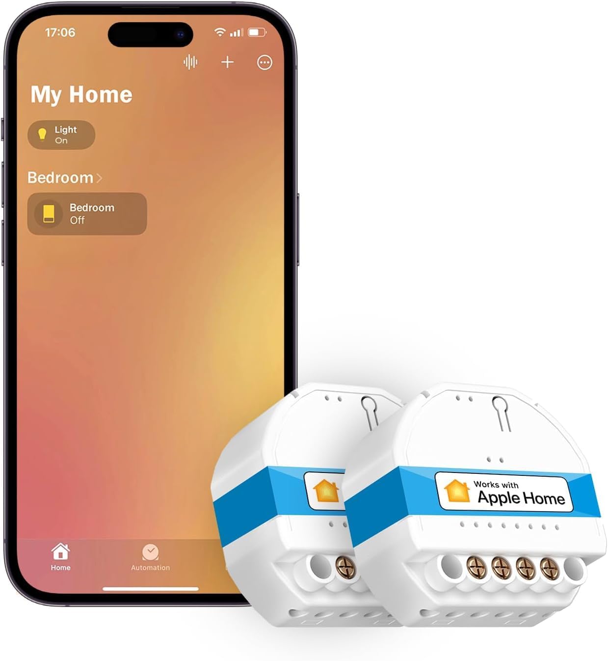Meross Smart Light Switch Module, DIY Wall Switch Module, Wireless Relay Smart Switch works with Apple HomeKit, Alexa, Google, Remote and Voice Control, No Hub Required, 2.4GHz, 10A, 2 Pack