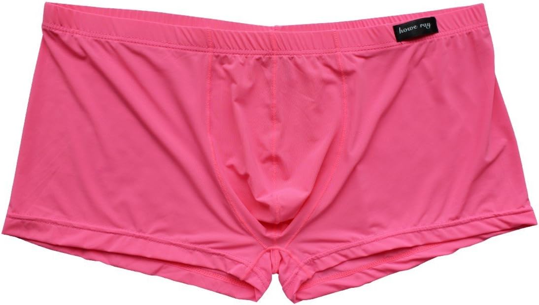 FEESHOW Men's Silky Boxer Briefs Shorts Bugle Pouch Underwear