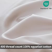 Vista 37 de Full Duvet Cover Set 100% Egyptian Cotton, 3Pcs Bedding Set- 1 Duvet Cover(No Insert) with 2 PillowShams, 400 Thread Count Super Soft Comforter White