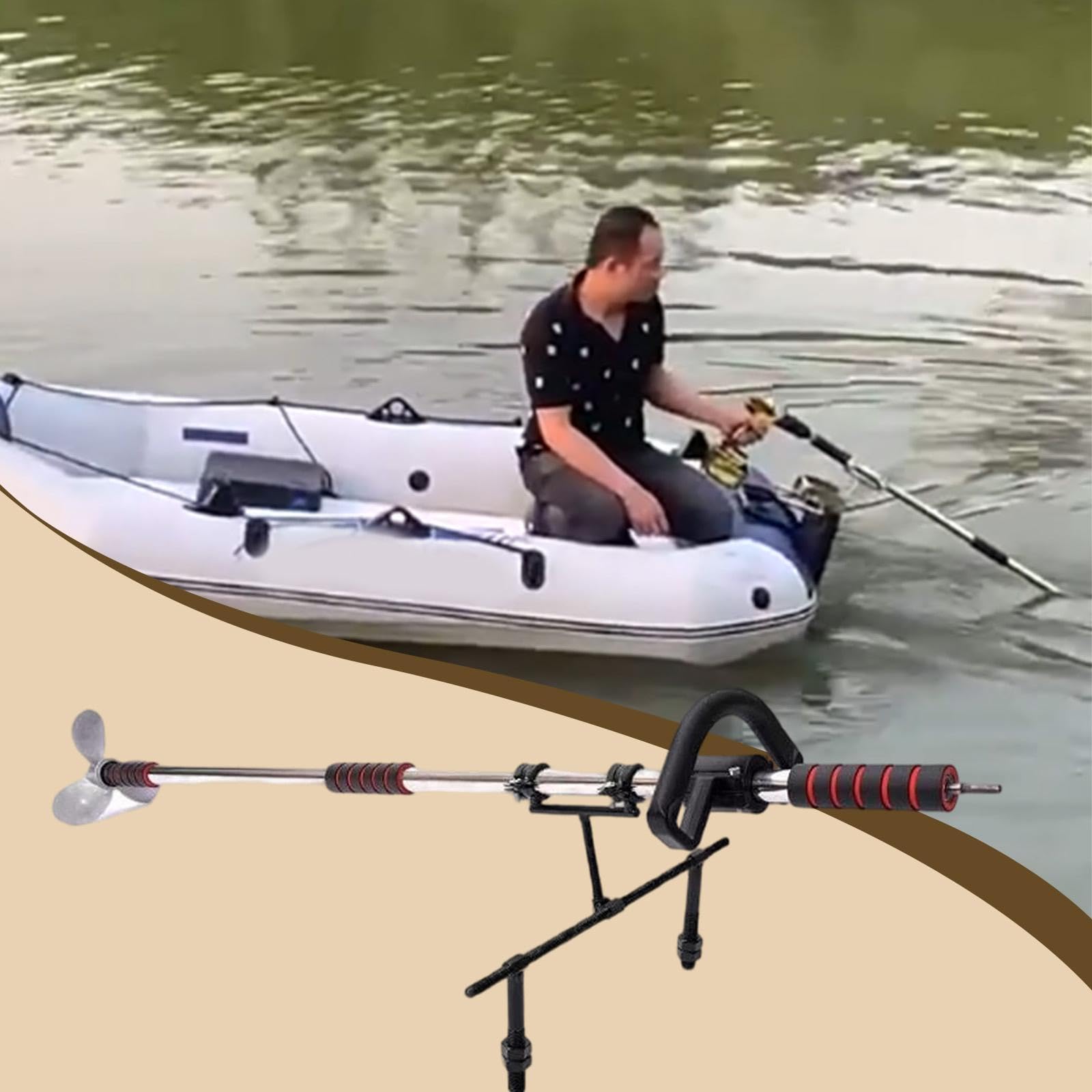 Handpropeller für Elektrische Bohrmaschine, Außenbordmotorhalterung, mit Kajakhalterung für Schlauchbootmotor