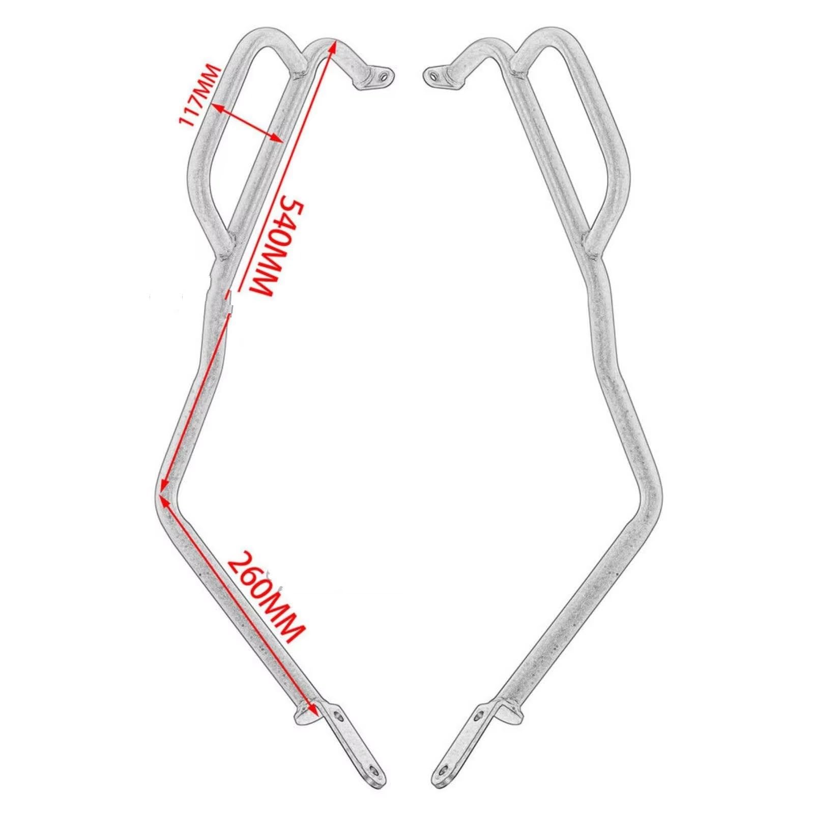 Paramotore Tubolare Adatto Per Cross Per Cub Per CC 110 Barre Di Protezione Nere Set Protezioni Telaio Motore Protezione Gabbia Acrobatica Motorcycle motore Paraurti