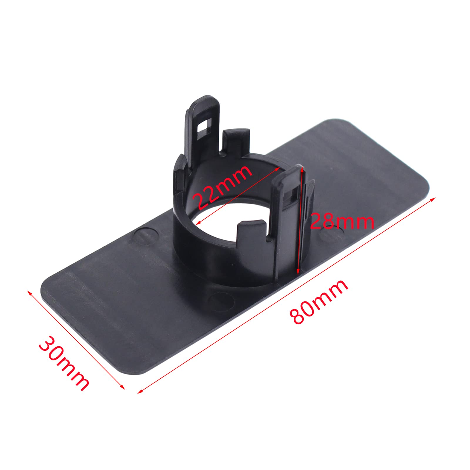 Doo Engy Supporto per sensore di parcheggio, autoadesivo, 22 mm, nero, per molti veicoli