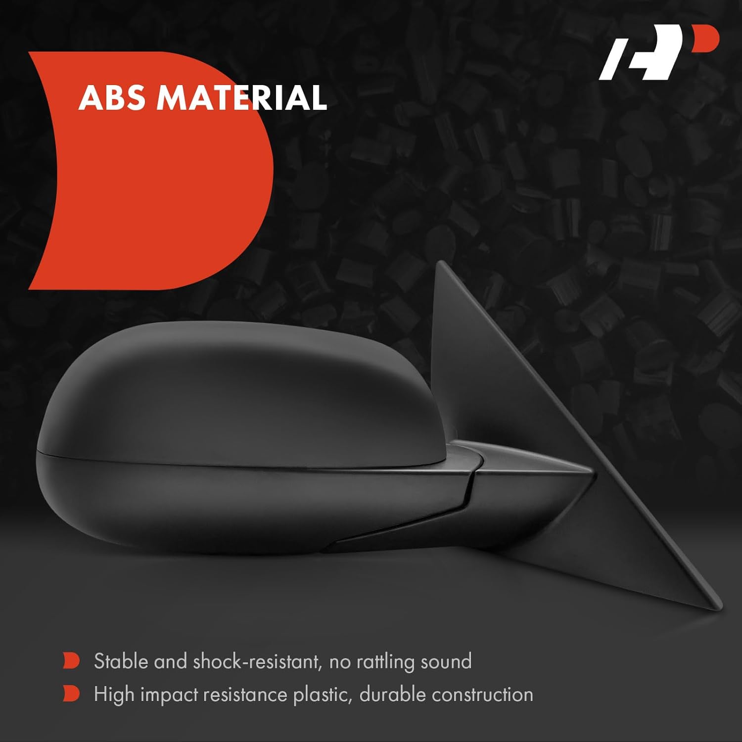 A-Premium Passenger Side Power Door Mirror - Compatible with Kia Soul 2014-2019 - Non-Heated Manual Folding Black Outside Rear View Mirror - Replace# 87620B2500