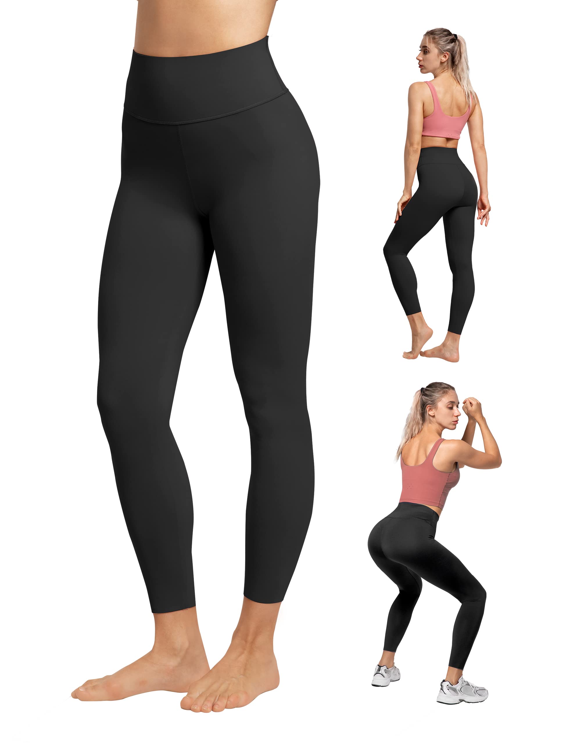 AKASO High Waisted Workout Leggings Yoga Pants Black Large