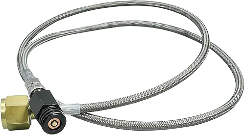 Miniatura 3 de CGA320 G12 Manguera adaptadora de llenado de cilindro de gas de CO2, CGA320 a TR21-4, válvula doble con adaptador de llenado de CO2 de calibre, kit