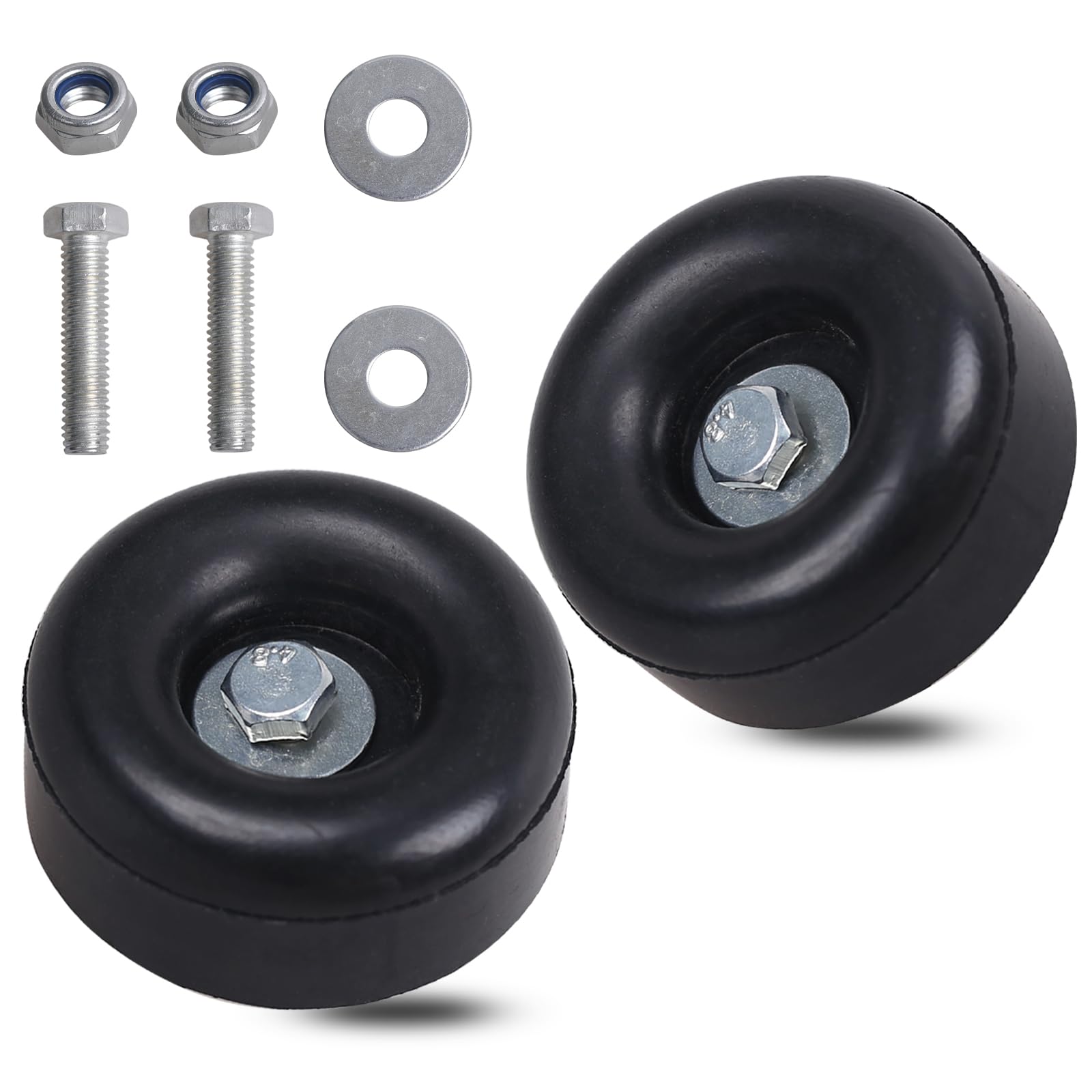 Heavy Duty Rubber Anti Vibration Feet Pads 2 Pack, Anti Vibration Mounts Replacement Rubber Bumpers 1 x 2.5 in, Compatible with Generator Rubber Feet, Pressure Washer Pads, Air Compressor Foot Pads