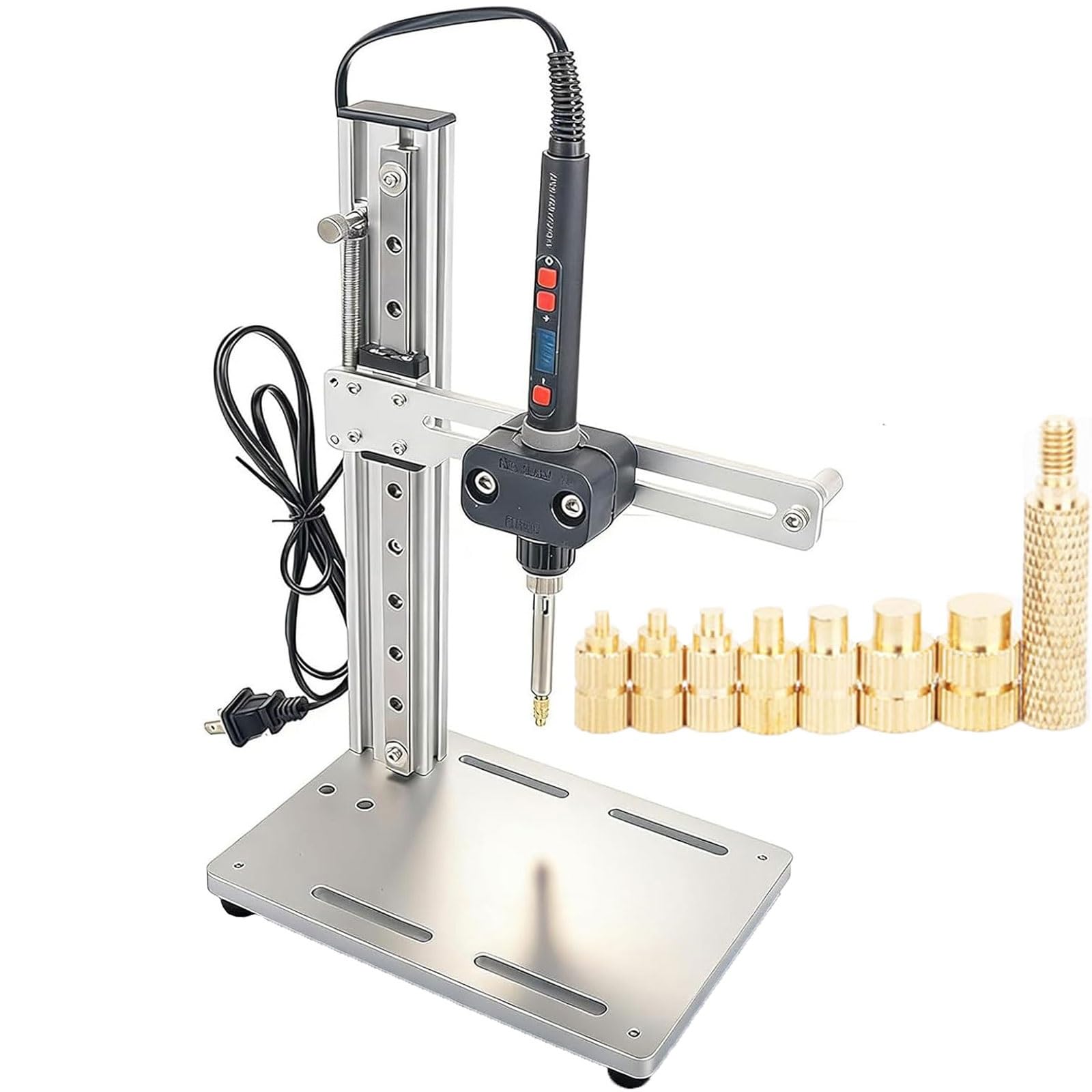Machine de pressage d'outils d'insertion à chaud à hauteur réglable pour inserts M2-M8