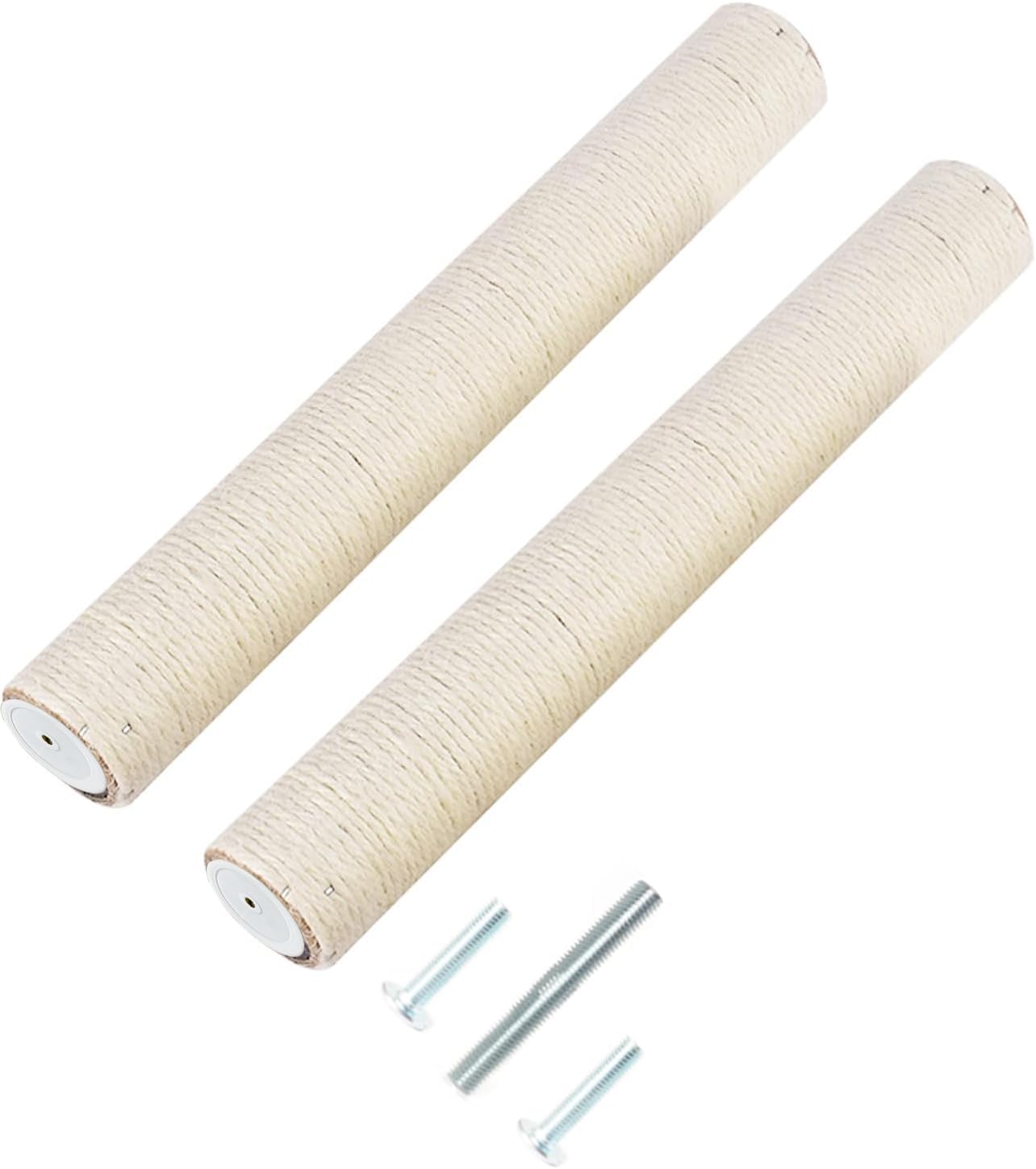 2 postes de repuesto para árbol de gato M10, perno de sisal de 10 mm, poste rascador para gatos, poste de repuesto para bricolaje, pernos M10, tubos de PVC resistentes, tornillos incluidos (3.35 x