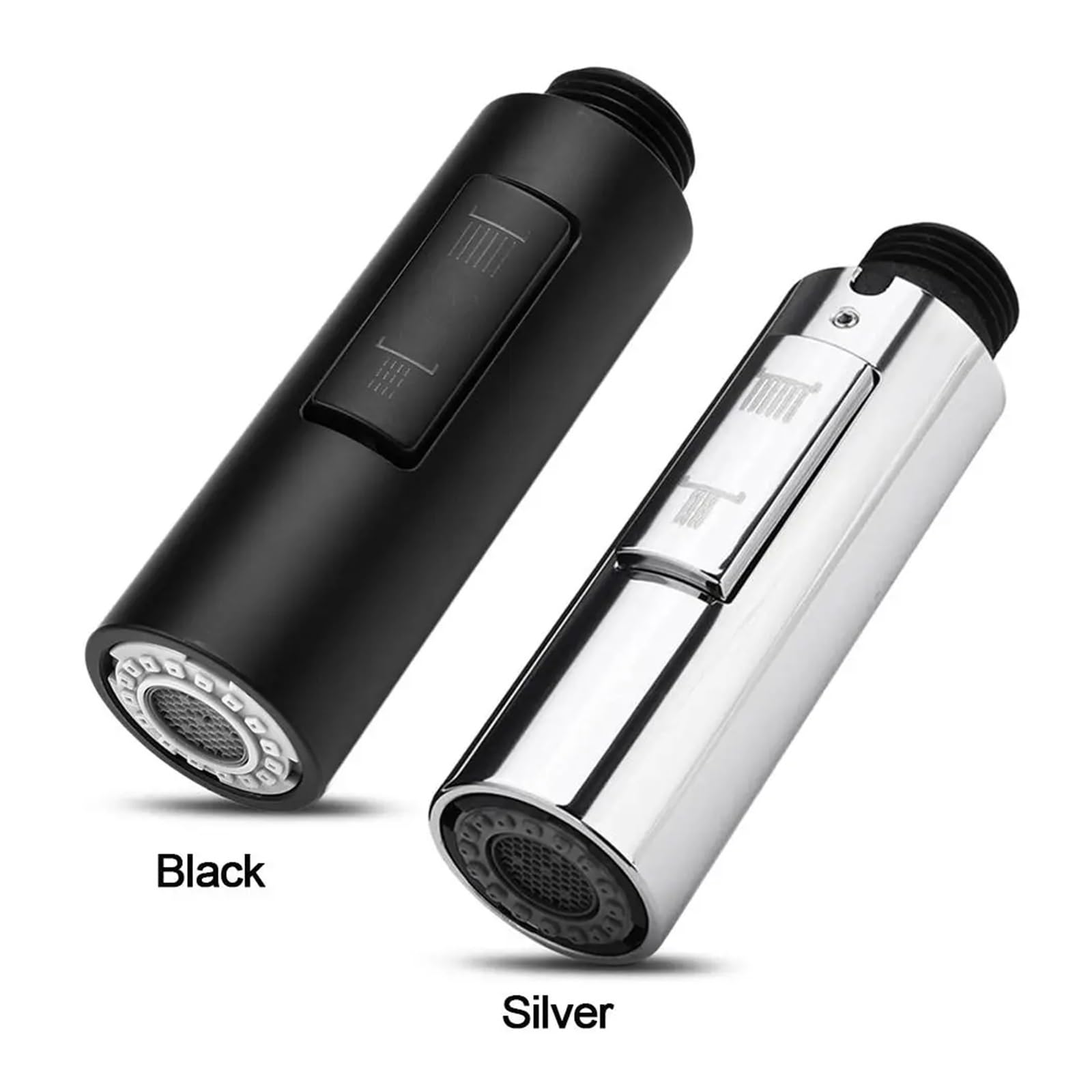 Wasserhahn Auslauf G1/2 Ausziehbarer Duschkopf Sprayer Waschbecken Ersatz Wasserhahn Küchenarmatur Sprühkopf(Silver)
