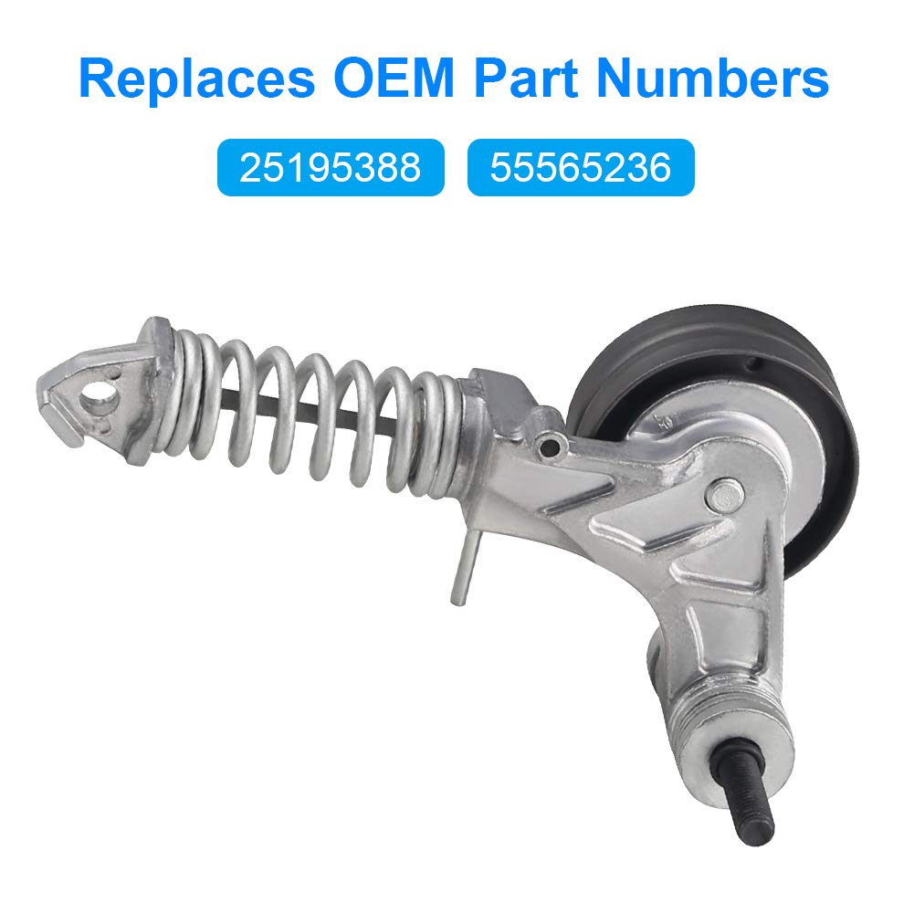 WATERWICH Compatible with Drive Belt Tensioner Chevy Cruze Sonic Trax Buick Encore 1.4 Replacement for 25195388 55565236