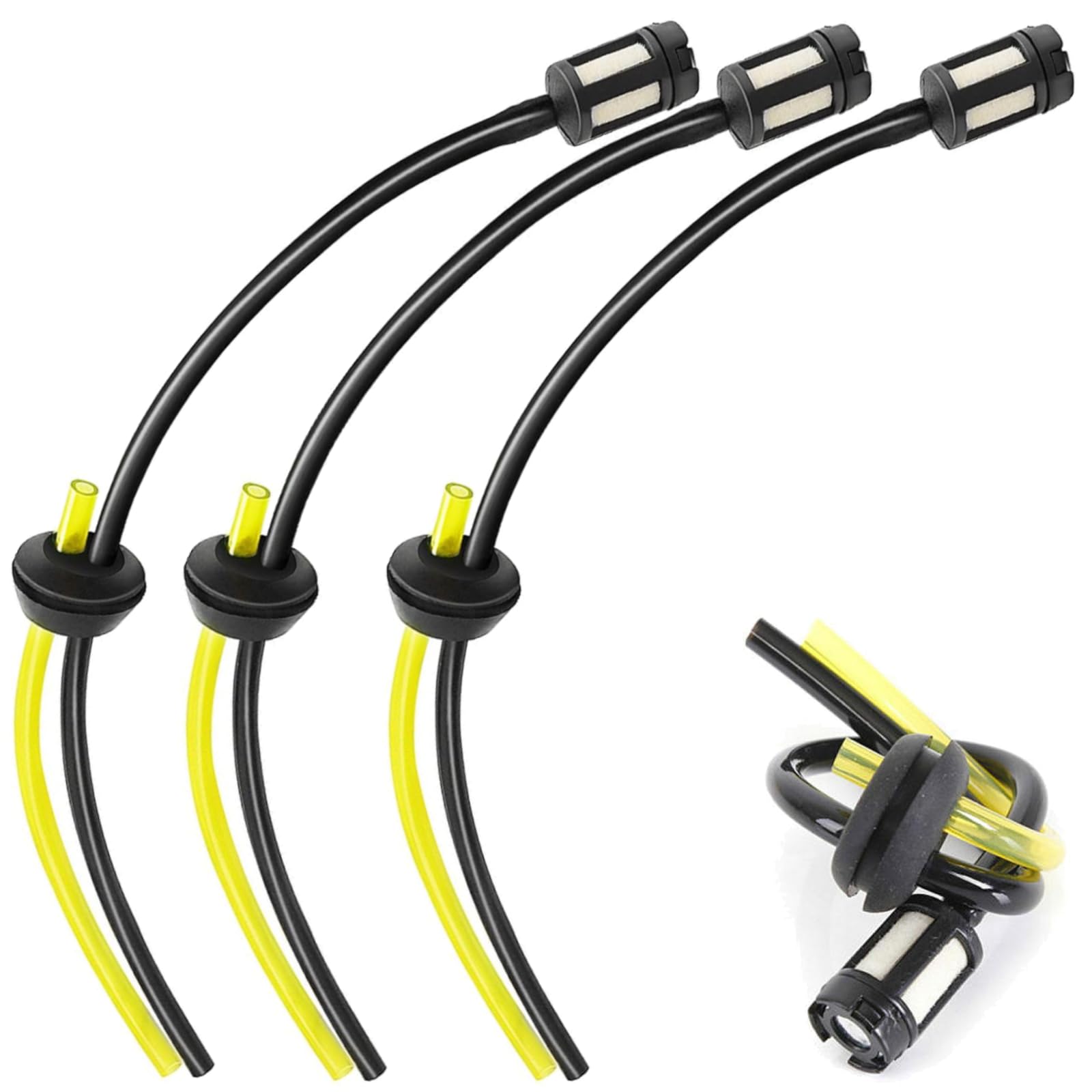 Universal Grass Trimmer Fuel Lin, 2024 NEW Strimmer Fuel Pipe Lawnmower Hose Kit Line with Filter, Fuel Hose Filter Kit Primer Bulb Petrol Gasket for Brush Cutter Mower Hedge Trimmer — image 1