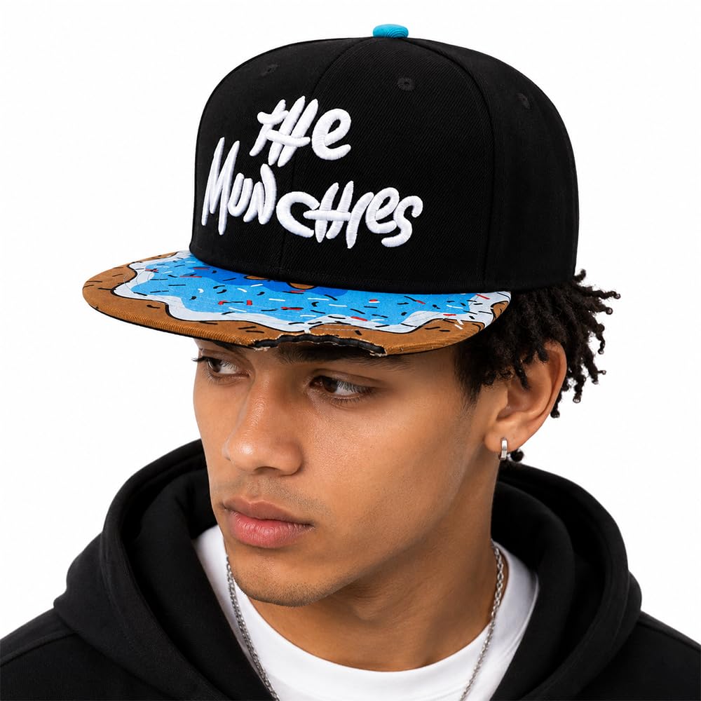 VRITRAZ Comfortable Polyester 3D Printed Hip Hop Cap for Men & Women | Adjustable Snapback Closure Flat Brim Baseball Hat | Lightweight Urban Streetwear Headwear for Dance, Skateboarding, Gym, Sports-image-19