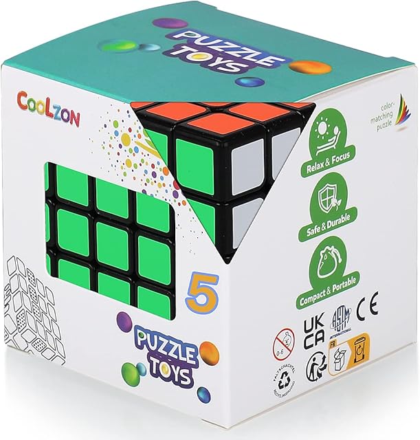 Coolzon Magic Cube 5x5x5, Speed Magic Cube 5x5 Smooth Sticker Magic Puzzle Cube 3D Puzzle Cube Brain Teasers Educational Toy For Kids Adults