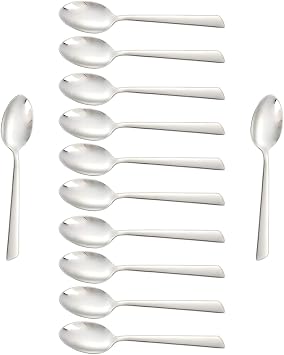 Arcos Series Toscana-Box Dessert Table Spoon-Monoblock of one Stainless Steel 18/10 and 180 mm 7.09 Inch Silver Colour 12 Piece, ands Plastic