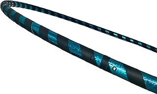 SpinMajik Beginner Exercise Hula Hoop for Fitness and Fun Made for Adults and Weighted at 1 Pound (Choose Your Size and Tape Job) (Teal Prismatic, 42)