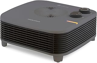 Morphy Richards HeatFlux 2000W Flat Fan Heater, 20m2, Adjustable Thermostat, Lightweight, Compact, Portable, Low Noise, Wi…
