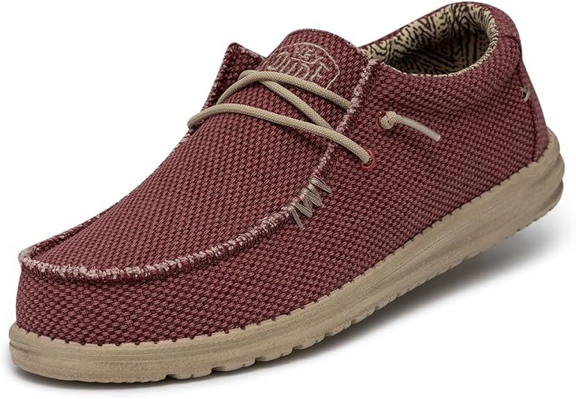 Hey Dude Men's Wally Stitch | Men's Loafers | Men's Slip On Shoes | Comfortable & Light-Weight