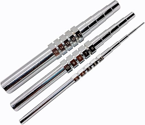 Wire Looping Wrapping Step Mandel Steel Round Bead Working Loop Jump Ring | Metal Jewelry Forming Tool with 3pcs and 15 Sizes