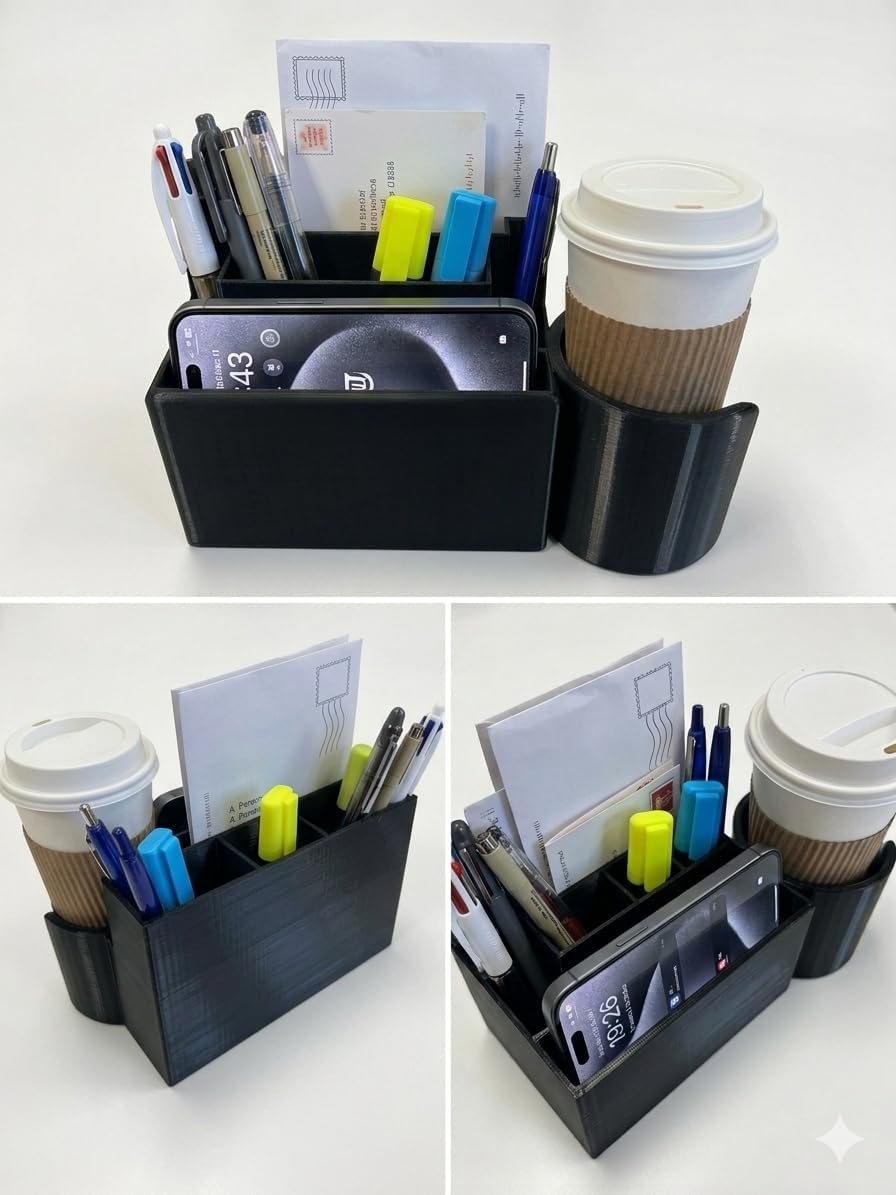 Mail Truck Carrier Organizer, LLV FFV Mail Truck Cup Holder | Detachable Supply Tray for LLV Vehicles | Fits Scanners, Pens, & Forms | Durable PETG Plastic